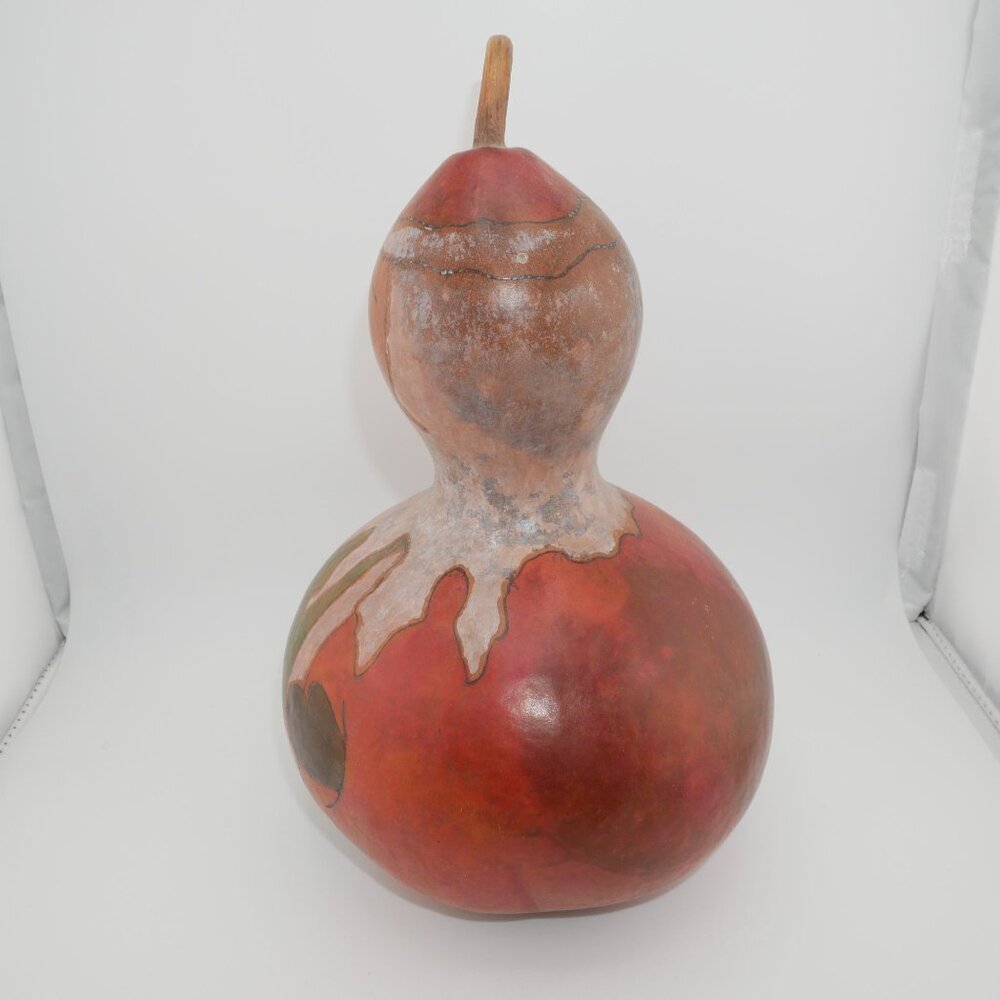 Hand-Painted Santa Gourd Decoration By A. Ruble - Picture 2 of 9